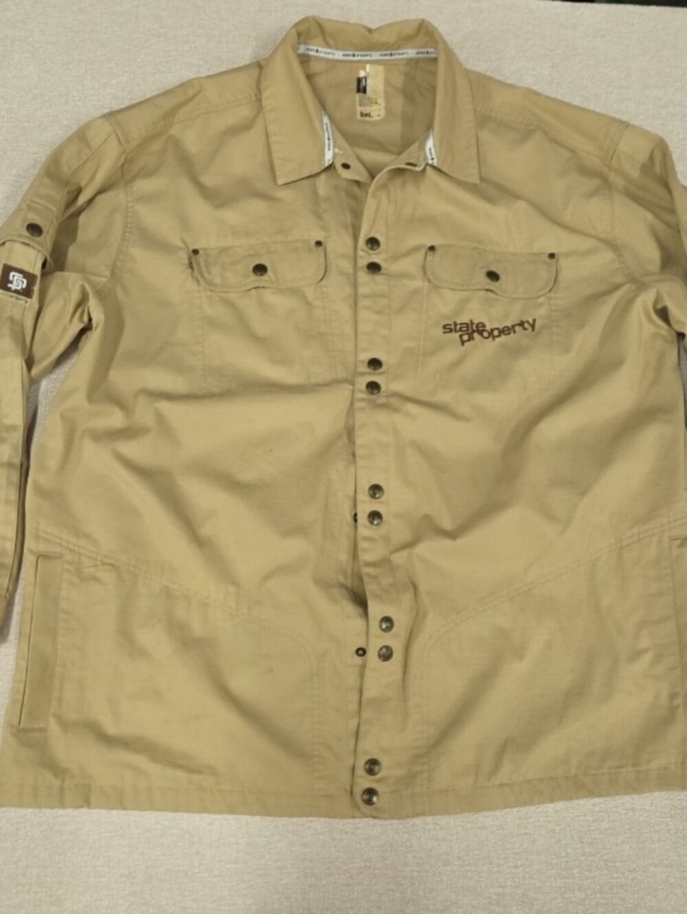 Vintage Y2K State Property Men's 3xl Khaki Shirt Jacket
